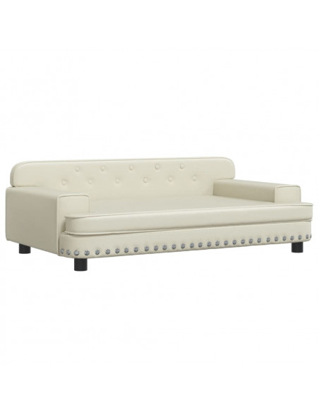 Lettino per Cani Crema 90x53x30 cm in Similpelle
