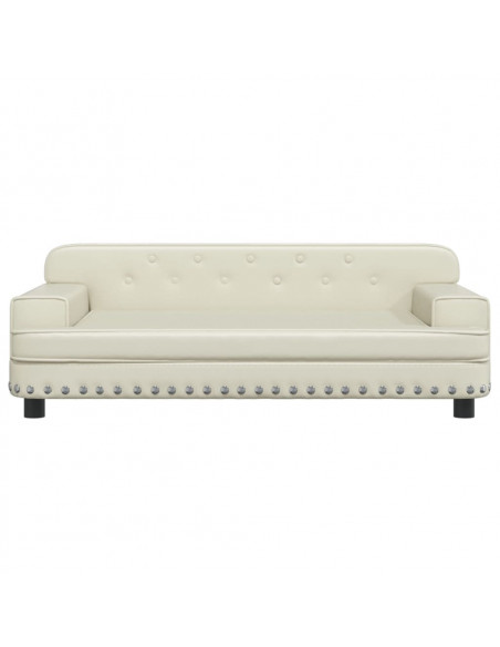 Lettino per Cani Crema 90x53x30 cm in Similpelle
