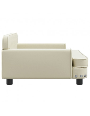 Lettino per Cani Crema 90x53x30 cm in Similpelle