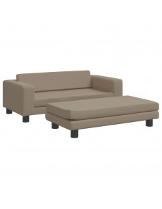 Lettino Cani con Estensione Cappuccino 100x50x30 cm Similpelle