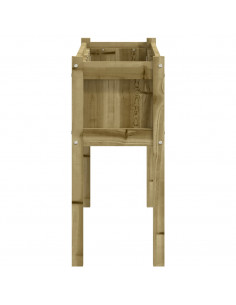 Fioriere da Giardino 2 pz con Gambe in Legno di Pino Impregnato