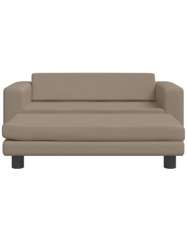 Lettino Cani con Estensione Cappuccino 100x50x30 cm Similpelle