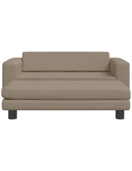 Lettino Cani con Estensione Cappuccino 100x50x30 cm Similpelle