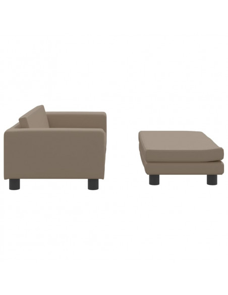 Lettino Cani con Estensione Cappuccino 100x50x30 cm Similpelle