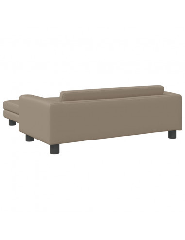 Lettino Cani con Estensione Cappuccino 100x50x30 cm Similpelle