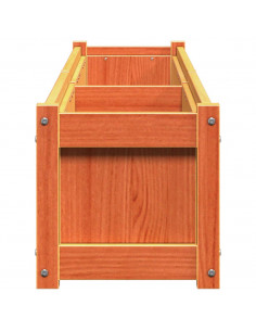 Fioriera Giardino Marrone Cera 180x31x31 cm Legno Massello Pino