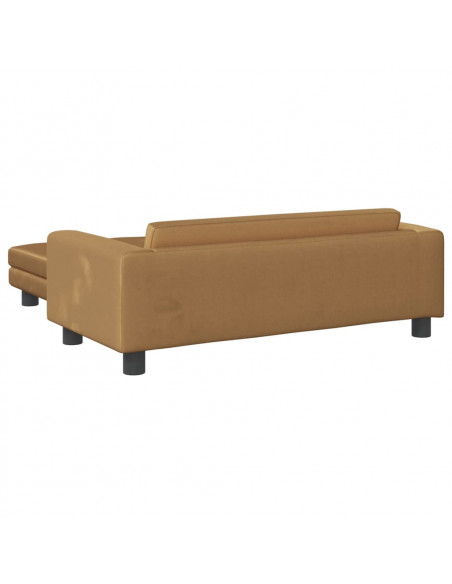 Lettino per Cani con Estensione Marrone 100x50x30 cm in Velluto