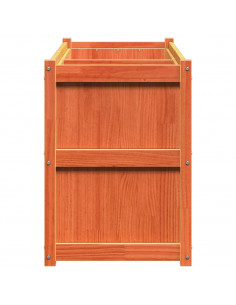 Fioriera Giardino Marrone Cera 150x50x70 cm Legno Massello Pino