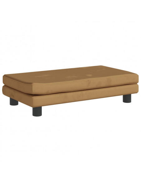 Lettino per Cani con Estensione Marrone 100x50x30 cm in Velluto