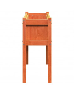 Fioriera Giardino Gambe Marrone Cera 110x31x70 cm Massello Pino