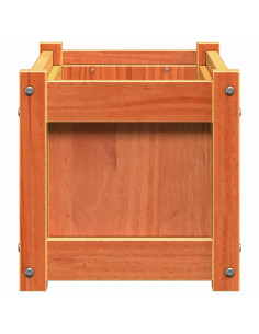 Fioriera Giardino Marrone Cera 60x31x31 cm Legno Massello Pino