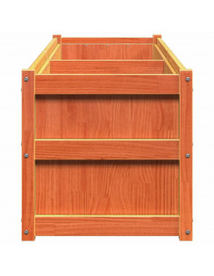 Fioriera Giardino Marrone Cera 180x50x50 cm Legno Massello Pino