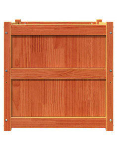 Fioriera Giardino Marrone Cera 60x60x60 cm Legno Massello Pino