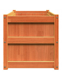 Fioriera Giardino Marrone Cera 90x50x50 cm Legno Massello Pino