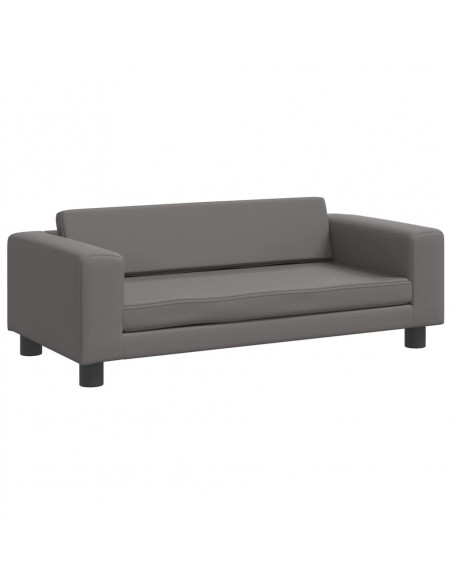Lettino per Cani con Estensione Grigio 100x50x30 cm Similpelle