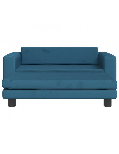 Lettino per Cani con Estensione Blu 100x50x30 cm in Velluto