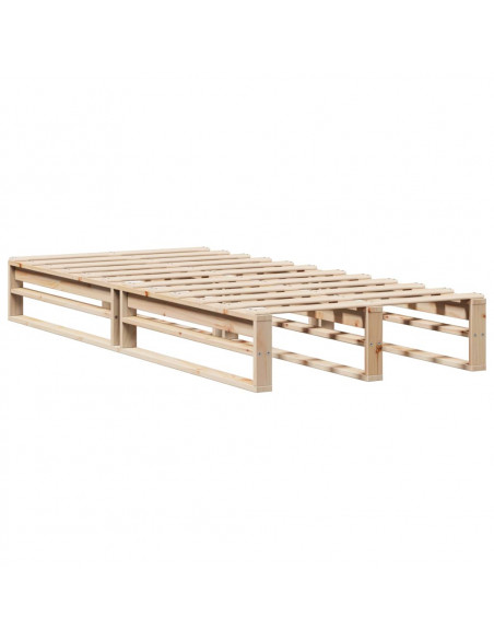 Giroletto senza Materasso 100x200 cm in Legno Massello di Pino
