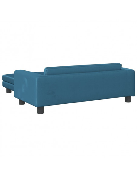 Lettino per Cani con Estensione Blu 100x50x30 cm in Velluto