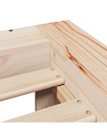 Giroletto senza Materasso 100x200 cm in Legno Massello di Pino