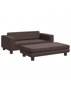 Lettino per Cani con Estensione Marrone 100x50x30 cm Similpelle