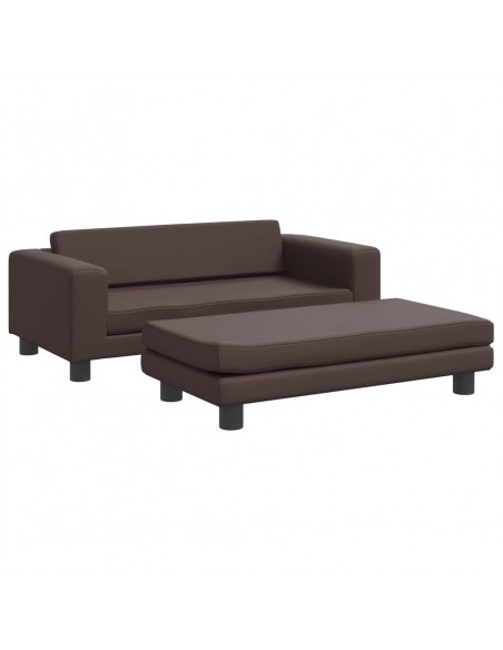 Lettino per Cani con Estensione Marrone 100x50x30 cm Similpelle