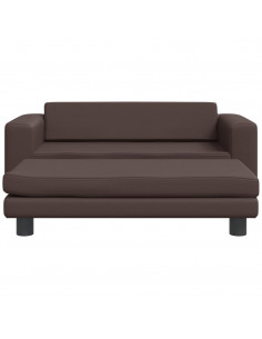 Lettino per Cani con Estensione Marrone 100x50x30 cm Similpelle 2
