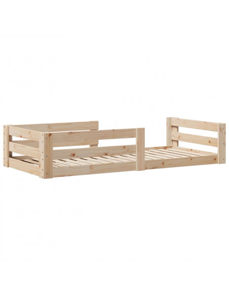 Giroletto senza Materasso 100x200 cm in Legno Massello di Pino