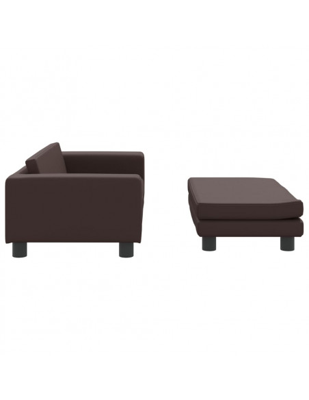 Lettino per Cani con Estensione Marrone 100x50x30 cm Similpelle