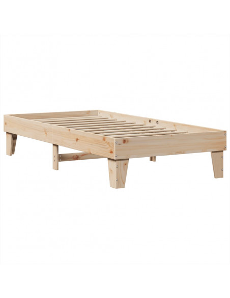 Giroletto senza Materasso 100x200 cm in Legno Massello di Pino