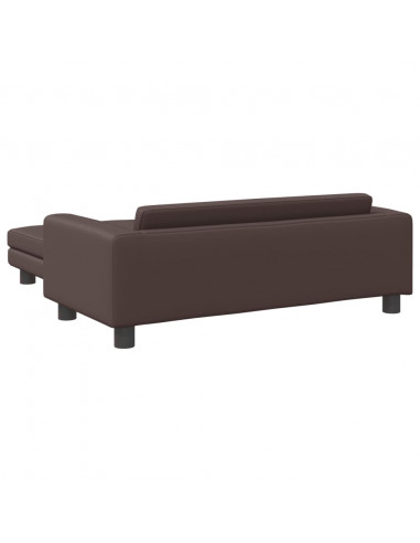 Lettino per Cani con Estensione Marrone 100x50x30 cm Similpelle