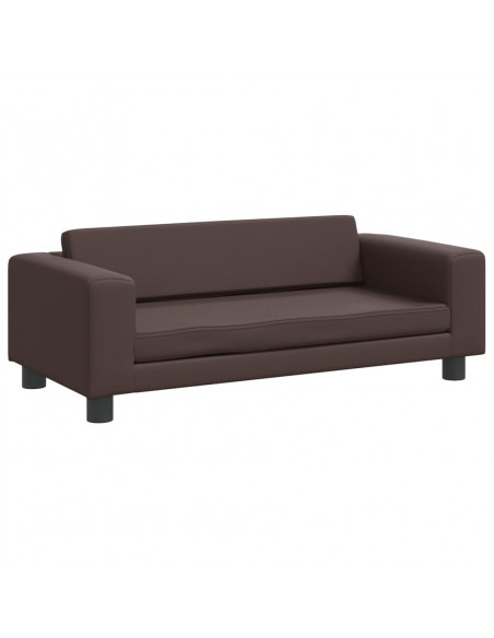 Lettino per Cani con Estensione Marrone 100x50x30 cm Similpelle