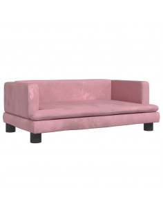 Lettino per Cani Rosa 80x45x30 cm in Velluto