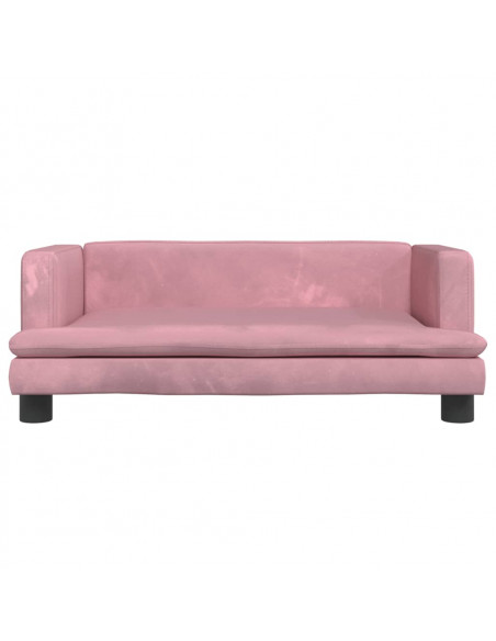 Lettino per Cani Rosa 80x45x30 cm in Velluto