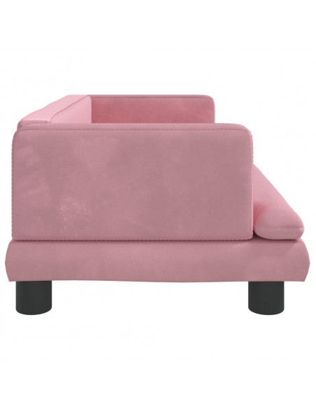 Lettino per Cani Rosa 80x45x30 cm in Velluto