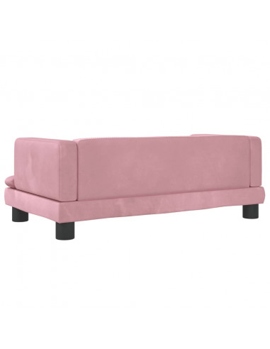 Lettino per Cani Rosa 80x45x30 cm in Velluto