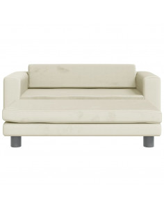 Lettino per Cani con Estensione Crema 100x50x30 cm in Velluto 2