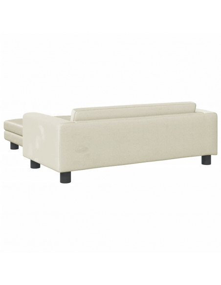 Lettino per Cani con Estensione Crema 100x50x30 cm in Velluto