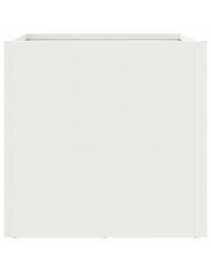 Fioriere 2 pz Bianche 32x30x29 cm in Acciaio Laminato a Freddo