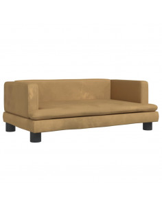 Lettino per Cani Marrone 80x45x30 cm in Velluto