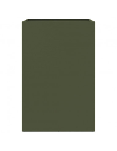 Fioriera Verde Oliva 52x48x75 cm in Acciaio Laminato a Freddo