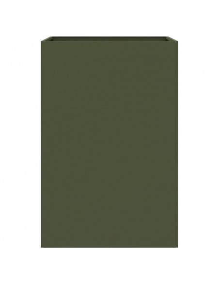 Fioriera Verde Oliva 52x48x75 cm in Acciaio Laminato a Freddo