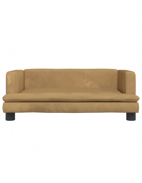 Lettino per Cani Marrone 80x45x30 cm in Velluto