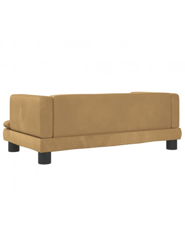 Lettino per Cani Marrone 80x45x30 cm in Velluto