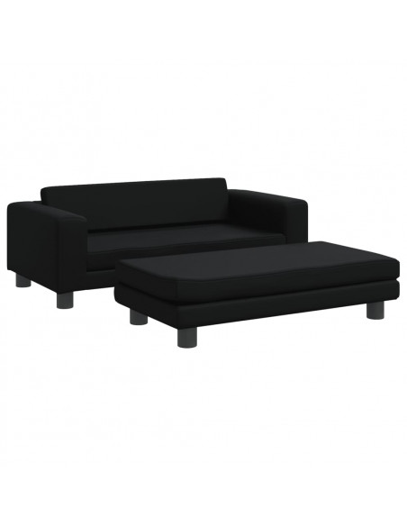 Lettino per Cani con Estensione Nero 100x50x30 cm in Similpelle