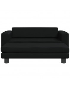 Lettino per Cani con Estensione Nero 100x50x30 cm in Similpelle 2