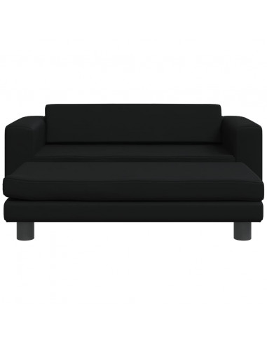 Lettino per Cani con Estensione Nero 100x50x30 cm in Similpelle