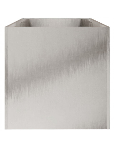 Fioriera Argento 62x30x29 cm in Acciaio Inox