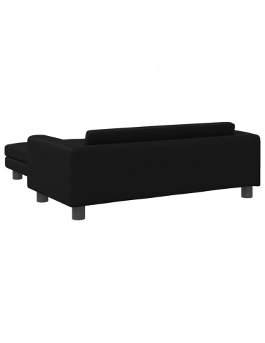 Lettino per Cani con Estensione Nero 100x50x30 cm in Similpelle