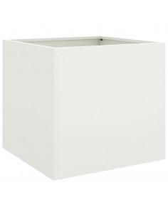 Fioriera Bianca 42x40x39 cm in Acciaio Laminato a Freddo