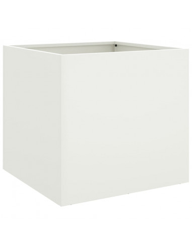 Fioriera Bianca 42x40x39 cm in Acciaio Laminato a Freddo
